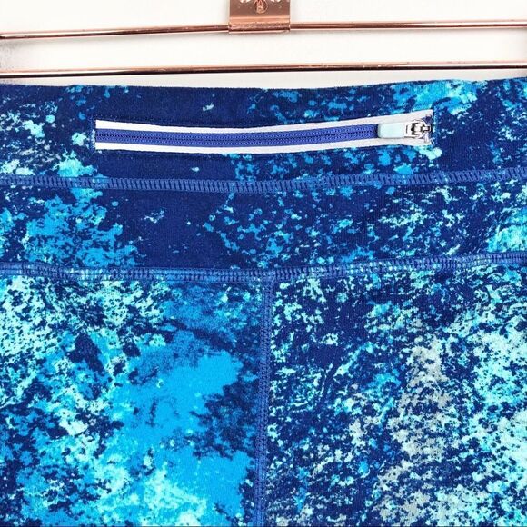 ATHLETA | Be Free Splatter Cropped Leggings Knicker Length Blue Women’s Size S - Picture 10 of 14